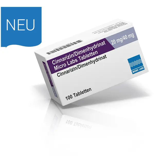 Neu bei Micro Labs - Cinnarizin/Dimenhydrinat Micro Labs 20 mg/40 mg Tabletten